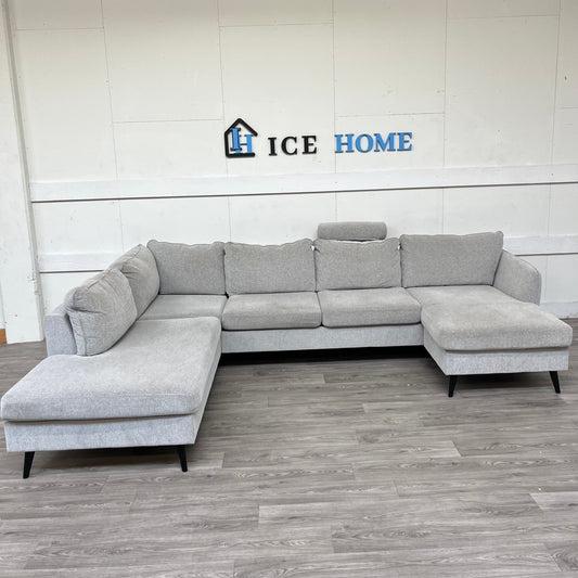 3-sits soffa med divan vänster och schäslong höger