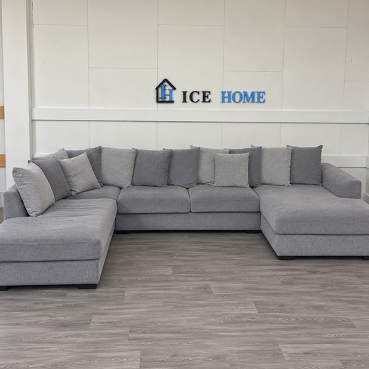 3-sits soffa med divan vänster och schäslong höger