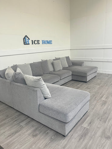 3-sits soffa med divan vänster och schäslong höger