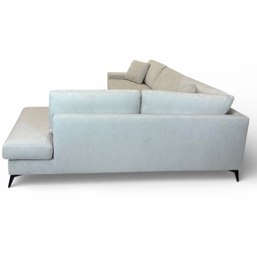 Äpple U-soffa i beige tyg | ICEHOME