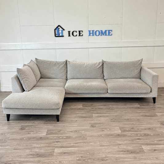 3-sits soffa med divan vänster