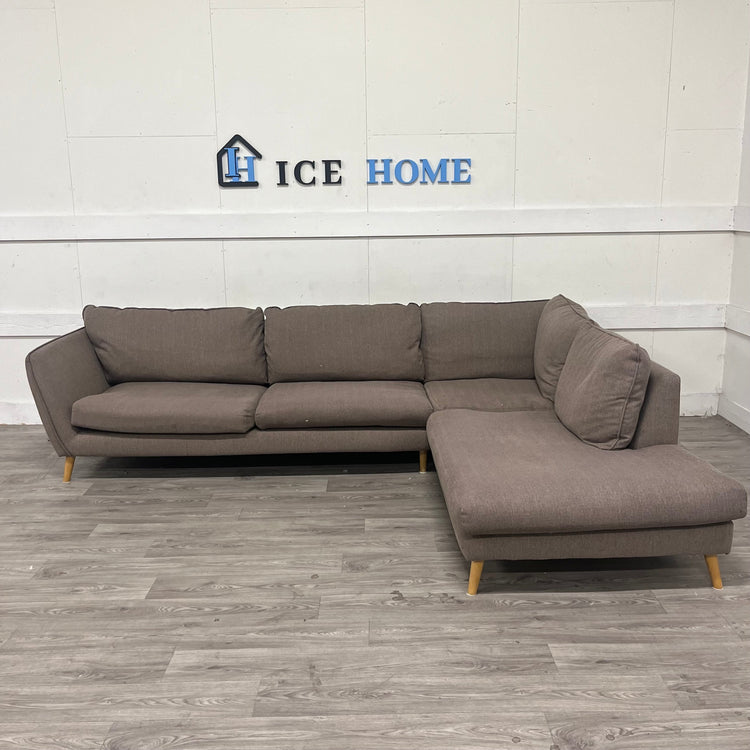 3-sits soffa med divan vänster