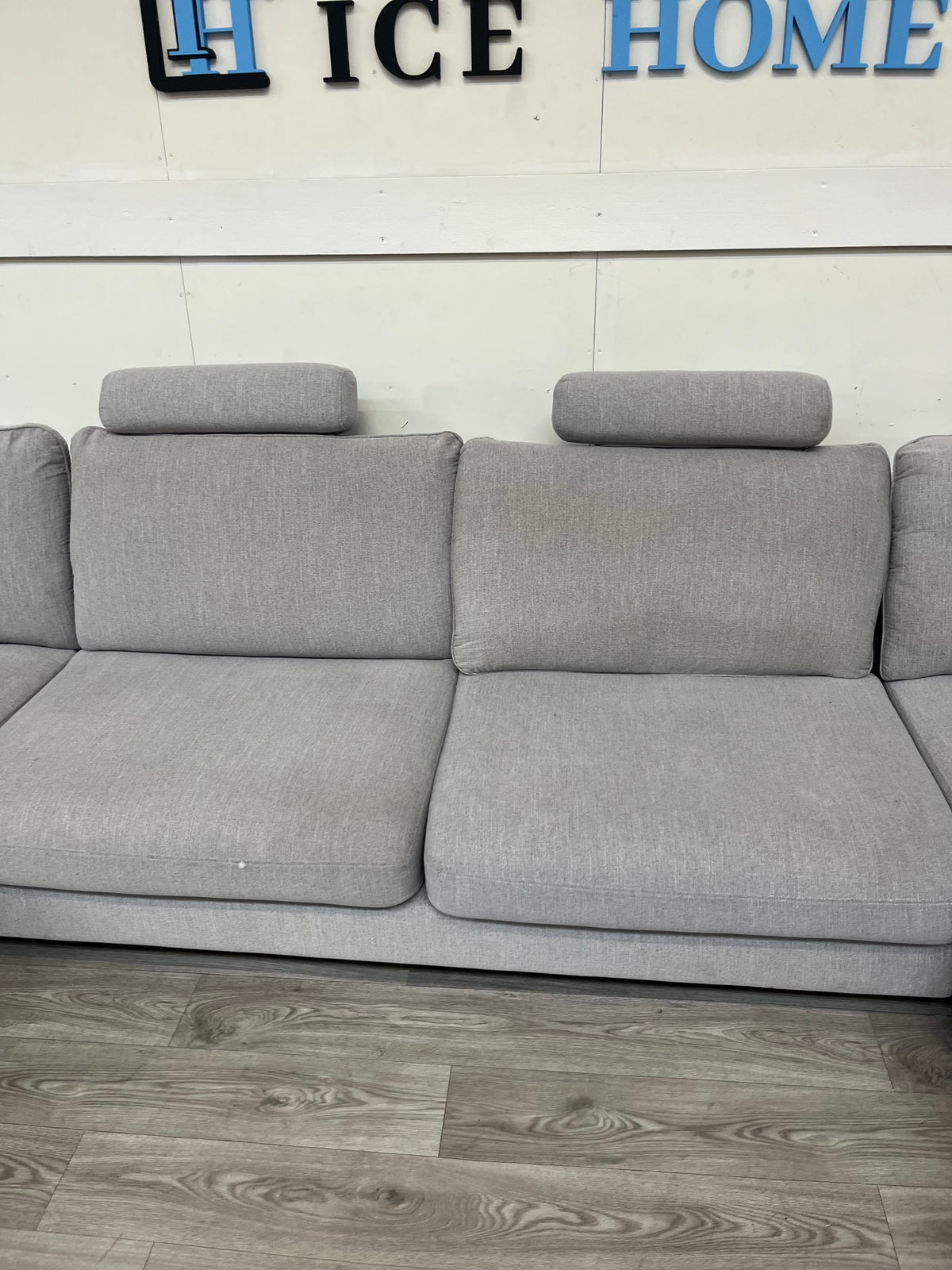 3-sits soffa med divan höger och schäslong vänster