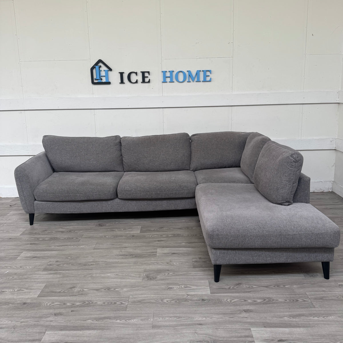 3 sits soffa med divan höger