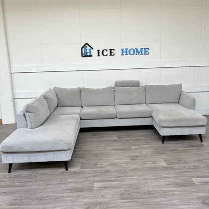 3-sits soffa med divan vänster och schäslong höger