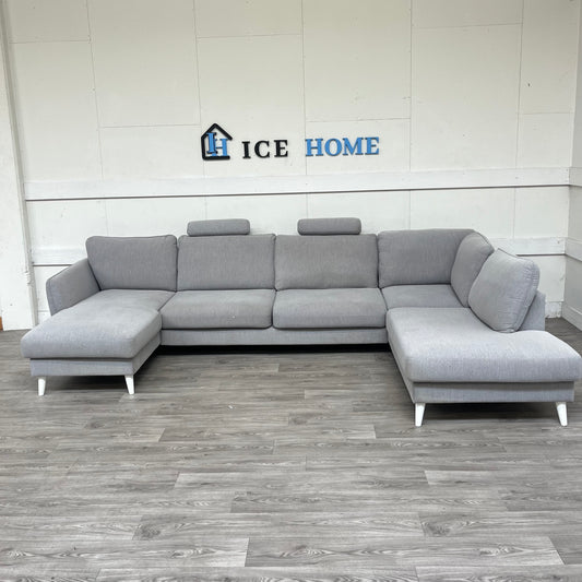 3-sits soffa med divan höger och schäslong vänster