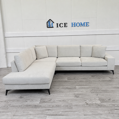 BEIGE L-Soffa *HELT NY* (FÖRPACKNING) *ÄPPLE soffa