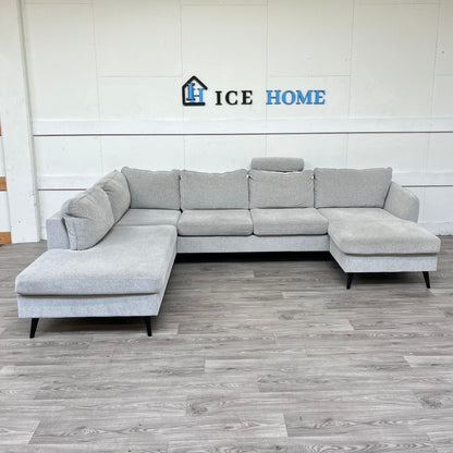 3-sits soffa med divan vänster och schäslong höger