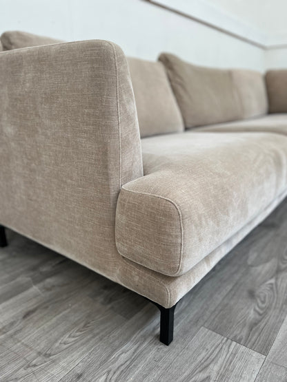 Macy SANDBEIGE 3-sits soffa med divan höger