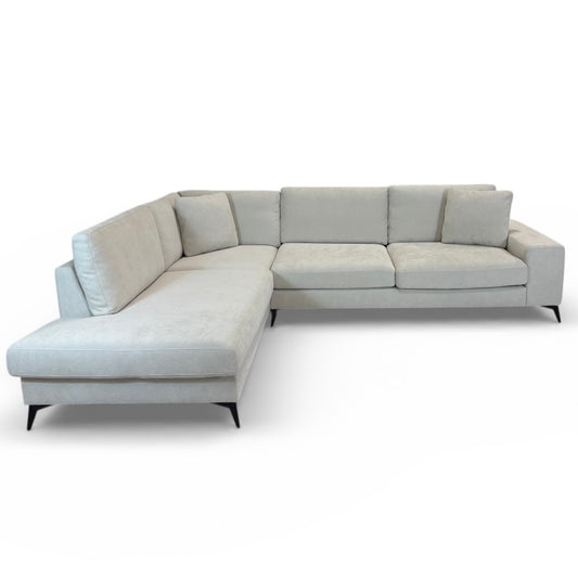 Äpple U-soffa i beige tyg | ICEHOME