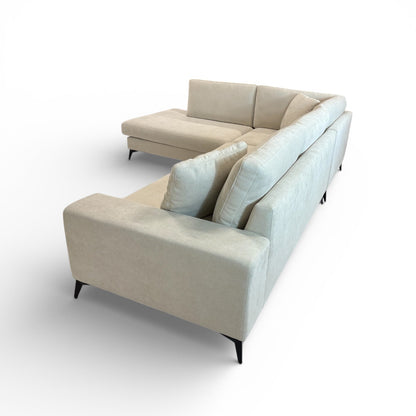 Äpple U-soffa i beige tyg | ICEHOME
