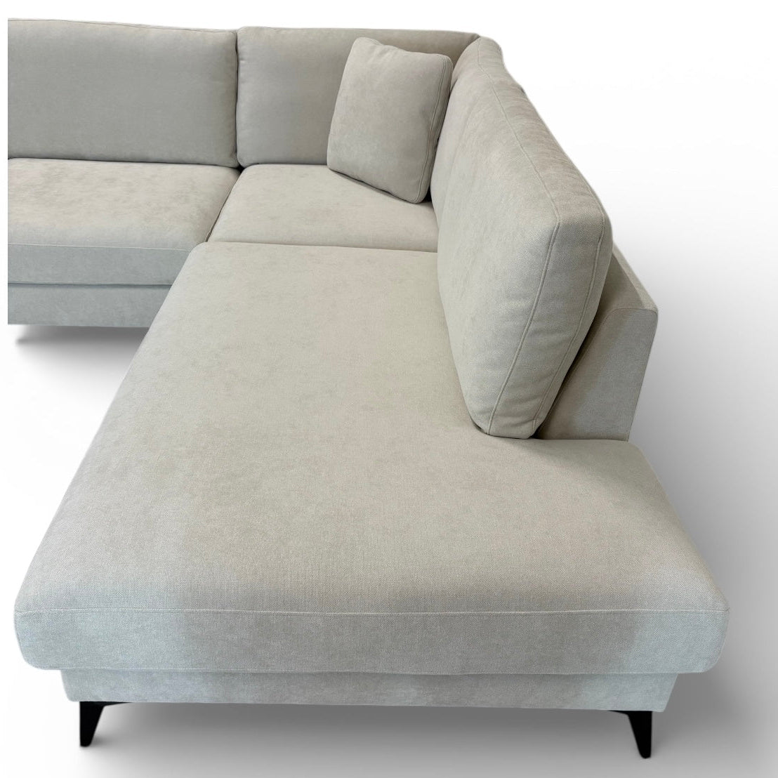 Äpple U-soffa i beige tyg | ICEHOME