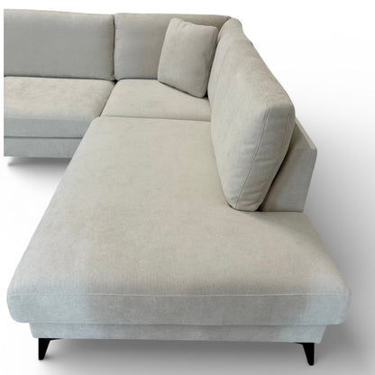 Äpple U-soffa i beige tyg | ICEHOME