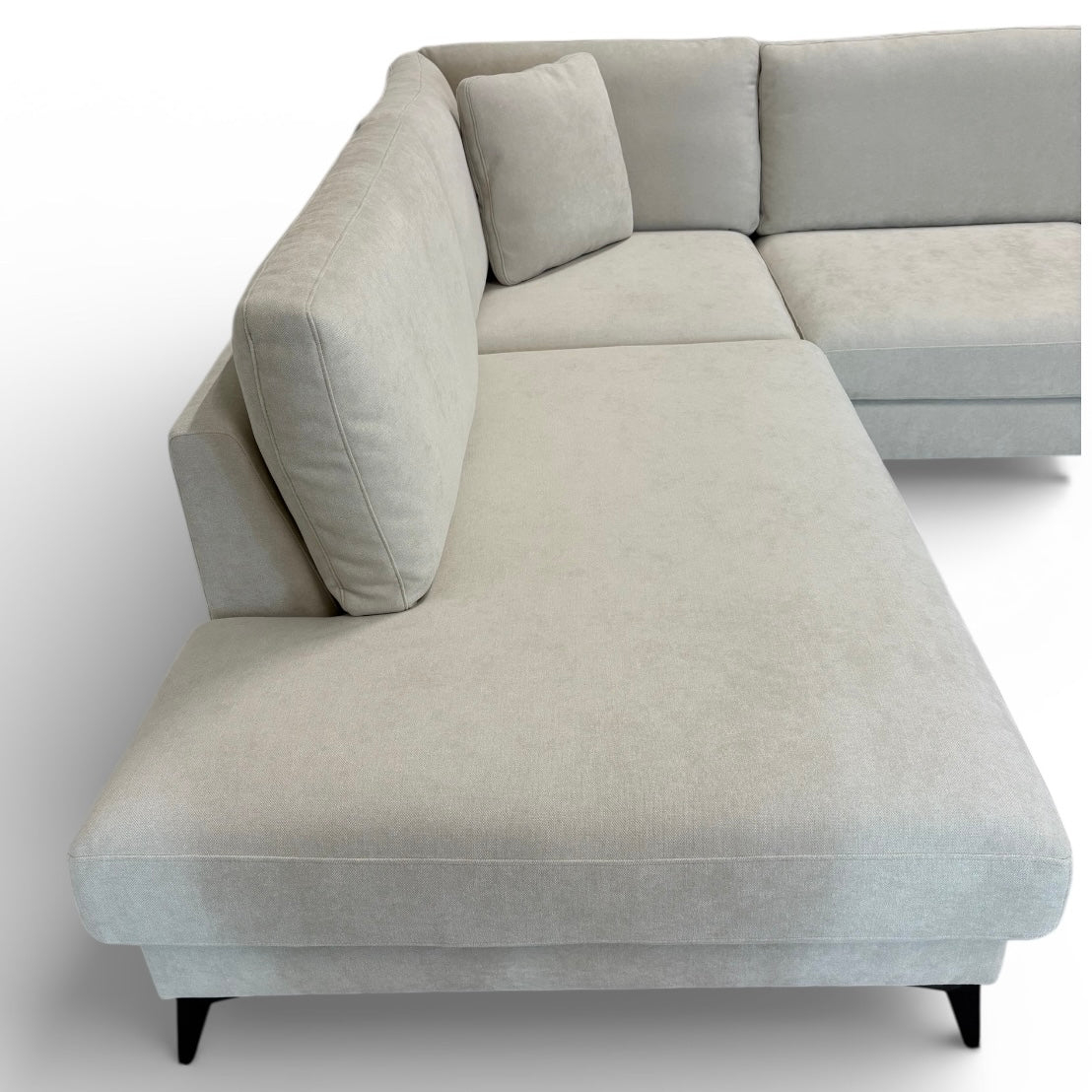 Äpple U-soffa i beige tyg | ICEHOME