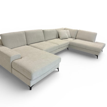 Äpple U-soffa i beige tyg | ICEHOME