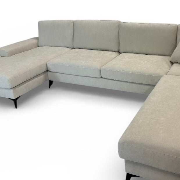 Äpple U-soffa i beige tyg | ICEHOME