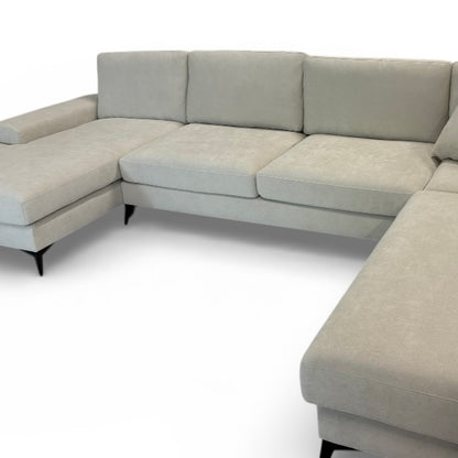 Äpple U-soffa i beige tyg | ICEHOME